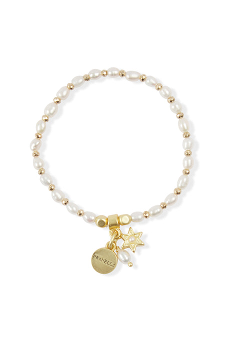 Pranella Bounty pearl and gold bracelet
