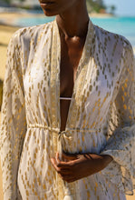 Load image into Gallery viewer, Sophia Alexia Gold Glow Bora Bora Kimono Dress