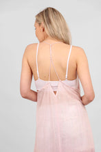Load image into Gallery viewer, Cerise Ombre Sun Dress with Silver Lurex Stripe