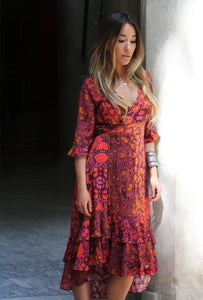 Sophia Alexia Midi Wrap Dress - Mie-Style